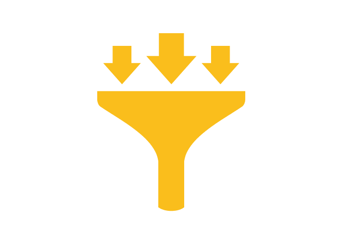 Yellow funnel icon