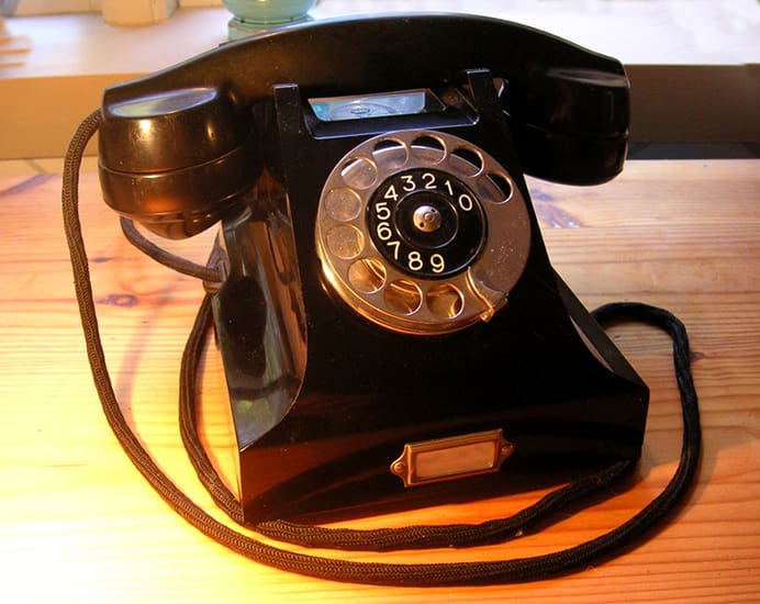 Rotary dial telephone