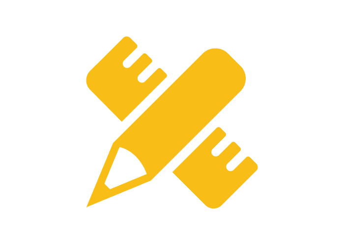 Brand Identity Icon - pencil and ruler