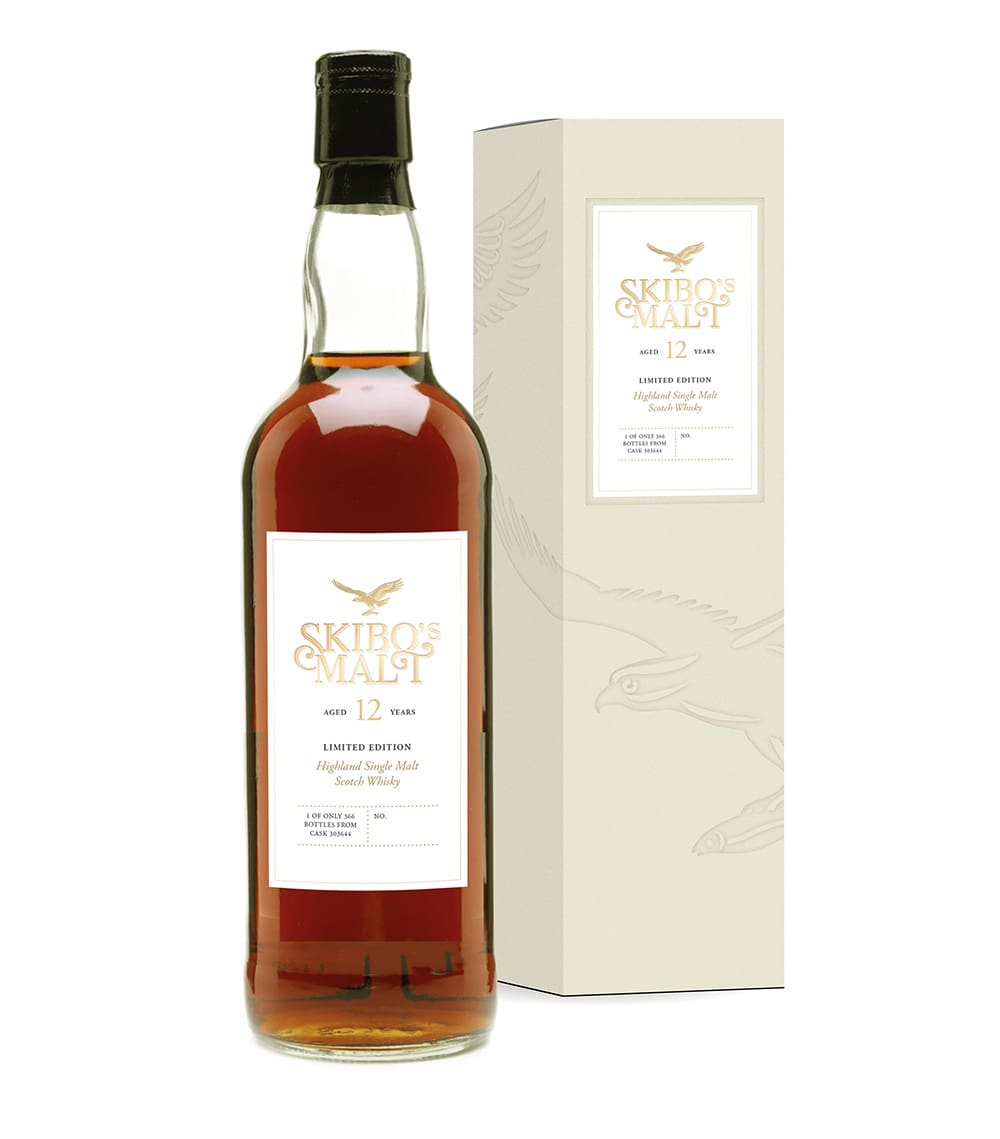 Whisky Packaging Bottle and Carton - Skibo's Malt