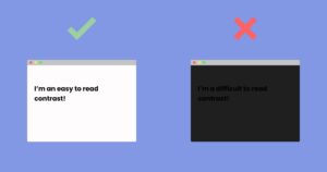 UX design colour contrast