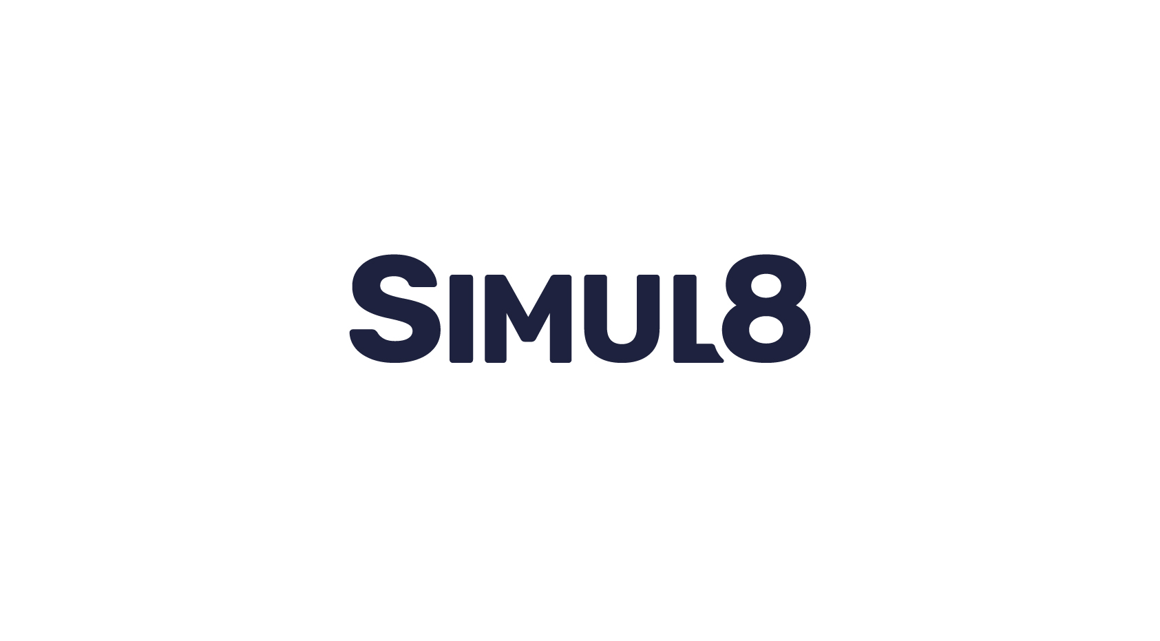 Simul8 logo in dark blue on white background