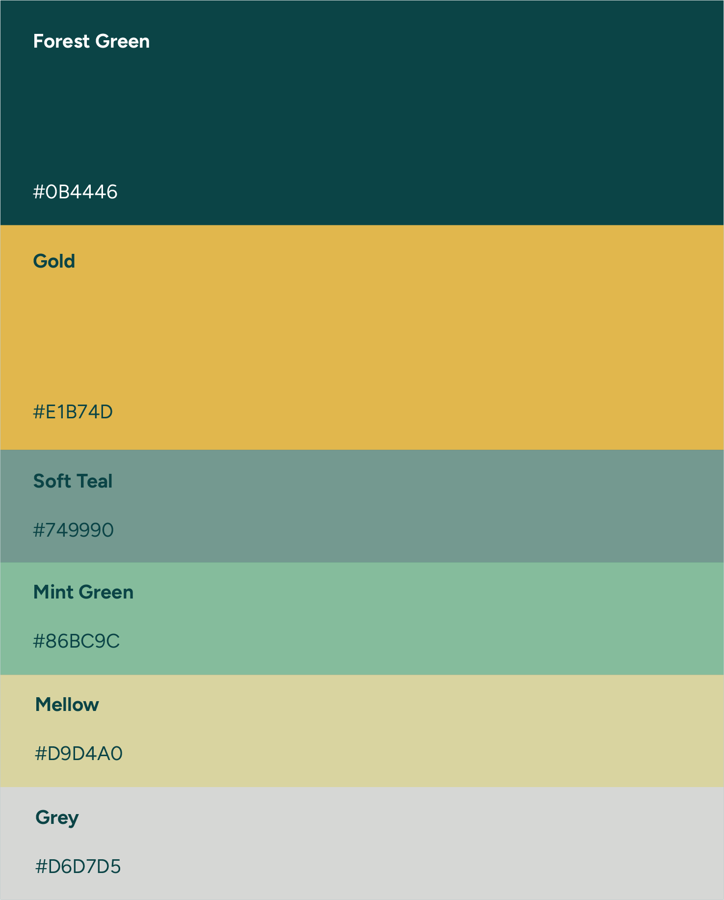 CCR web colours brand palette